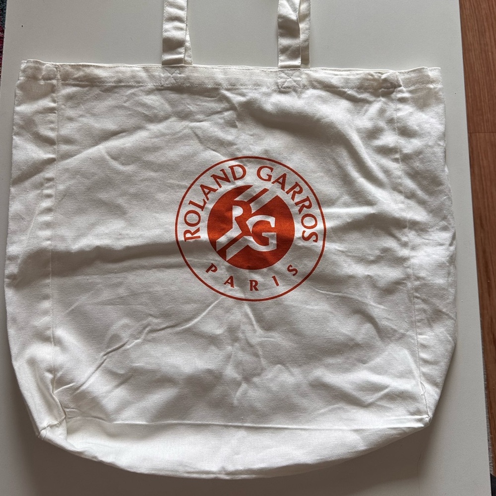 Roland Garros Paris White Tote Bag